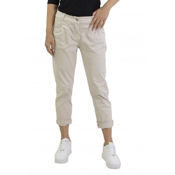 Chino con pence in cotone